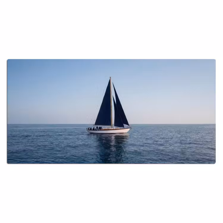 Zeilboot - Zee - Blauw Muismat XXL klein -3d_leeg
