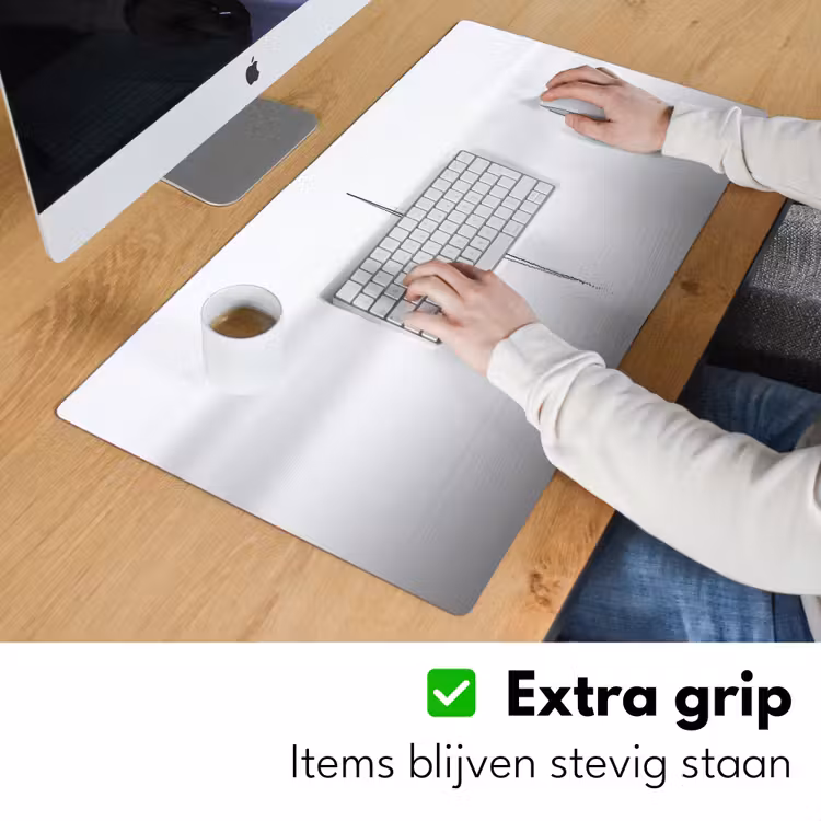 Zeilboot - Zwart - Water - Silhouet Muismat XXL klein -sfeer3