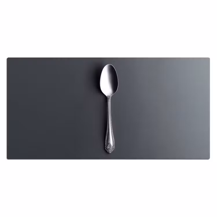 Zilver - Metaal - Lepel Muismat XXL klein -3d_leeg
