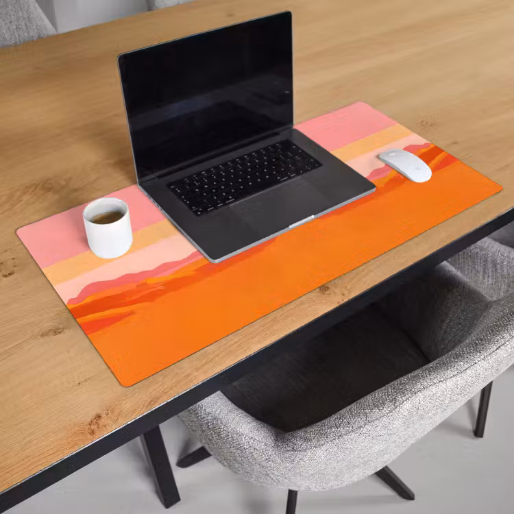 Zon - Abstract - Landschap - Oranje Muismat XXL klein -sfeer1
