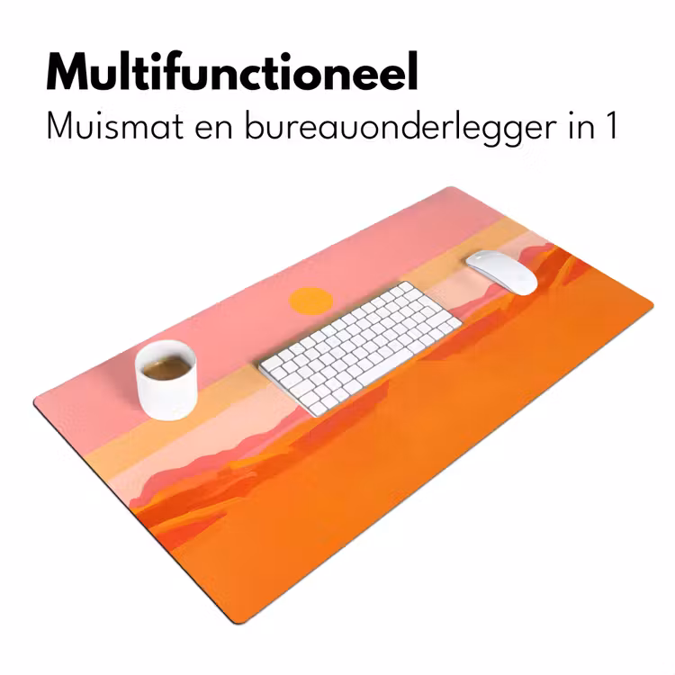 Zon - Abstract - Landschap - Oranje Muismat XXL klein -sfeer4
