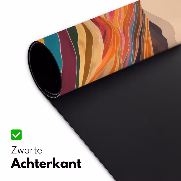 Zon - Kleurrijk landschap - Bergen Muismat XXL klein -sfeer2