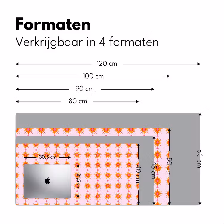 Zon - Motief - Roze Muismat XXL klein 681 -sfeer5