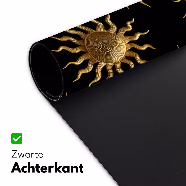 Zon - Patroon - Luxe - Goud - Zwart Muismat XXL klein 681 -sfeer2