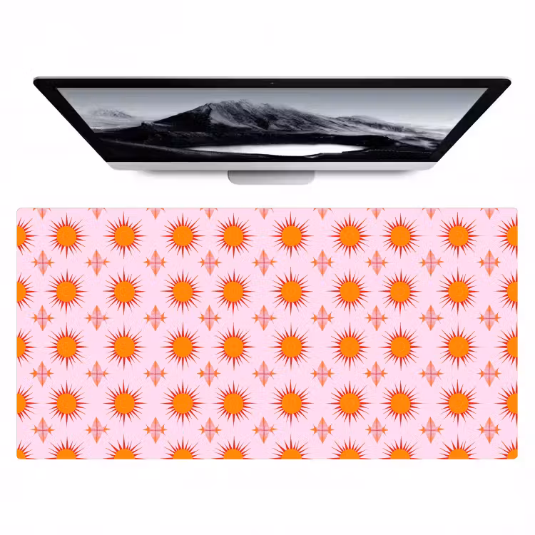 Zon - Patroon - Roze Muismat XXL klein 681 -zzz3d