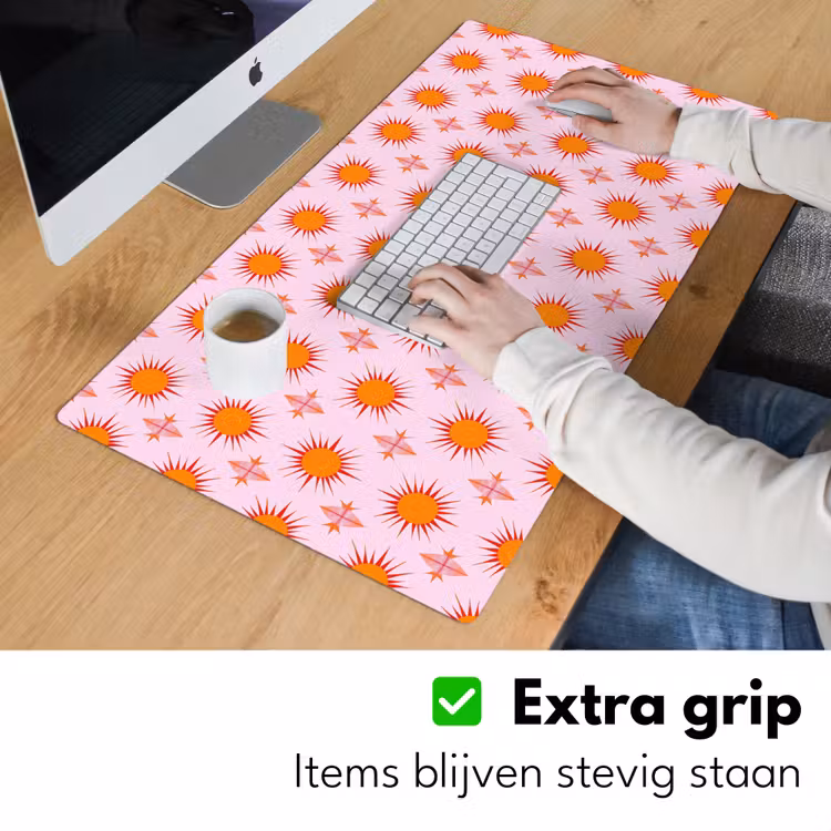 Zon - Patroon - Roze Muismat XXL klein 681 -sfeer3