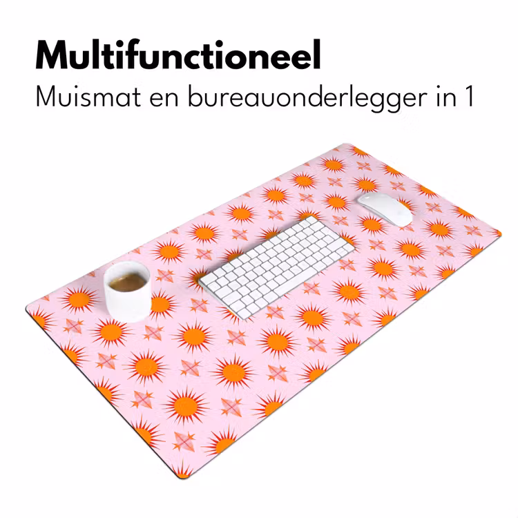 Zon - Patroon - Roze Muismat XXL klein 681 -sfeer4