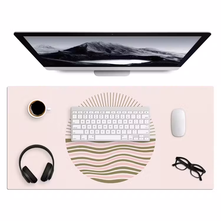 Zon - Zee - Abstract - Modern - Roze Muismat XXL klein -3d