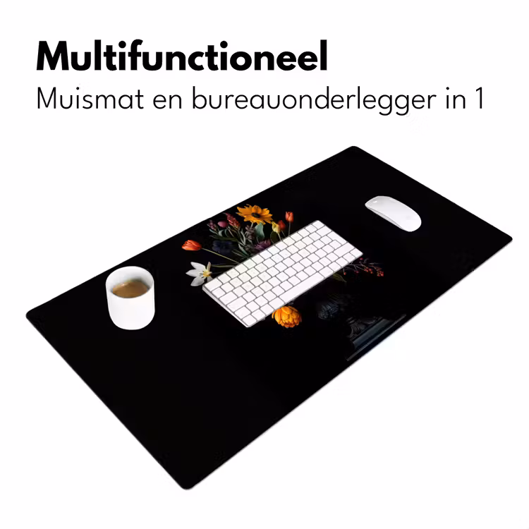 Zonnebloemen - Boeket - Kleurrijk Muismat XXL klein -sfeer4