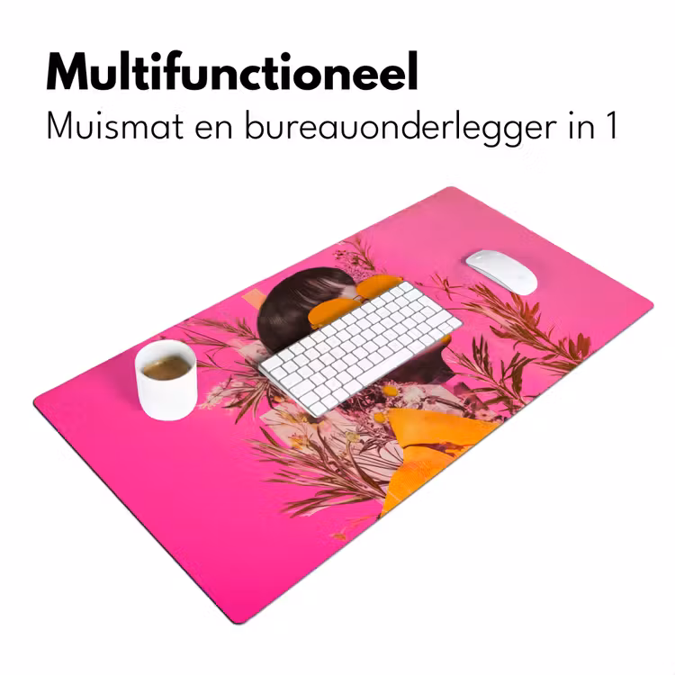 Zonnebril - Oranje - Vrouw - Planten Muismat XXL klein -sfeer4