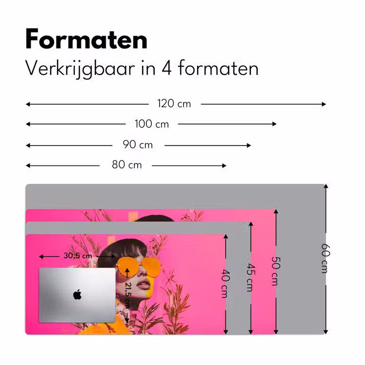 Zonnebril - Oranje - Vrouw - Planten Muismat XXL klein -sfeer5
