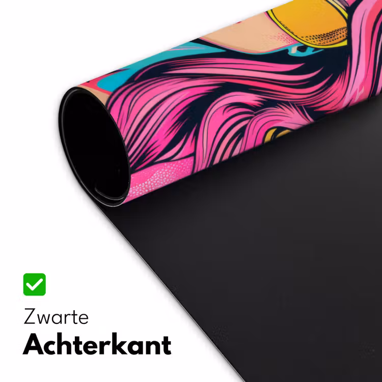 Zonnebril - Vrouw - Zonnig - Geel Muismat XXL klein -sfeer2