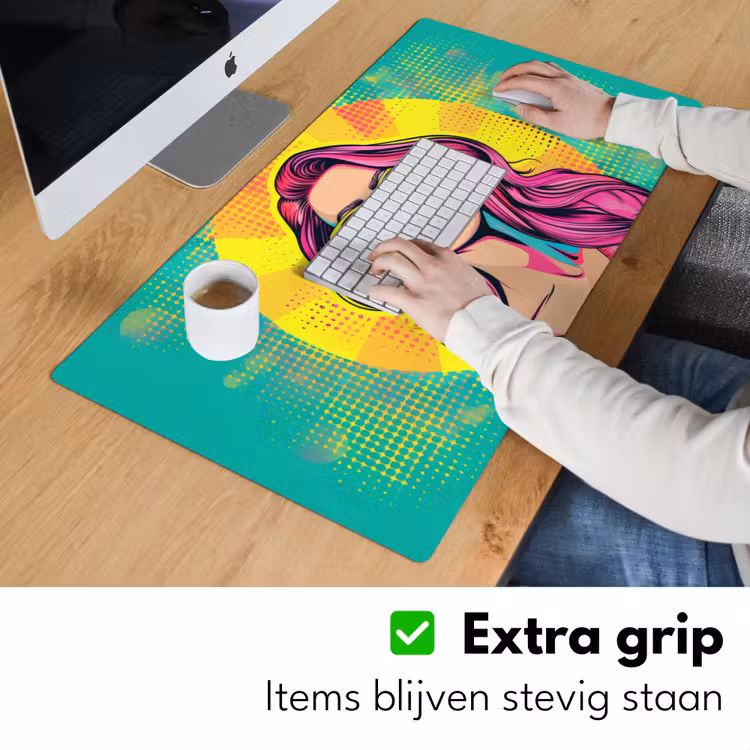 Zonnebril - Vrouw - Zonnig - Geel Muismat XXL klein -sfeer3