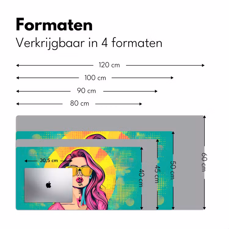 Zonnebril - Vrouw - Zonnig - Geel Muismat XXL klein -sfeer5