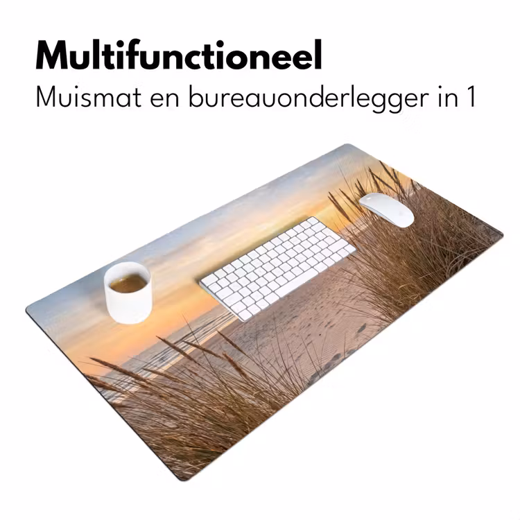 Zonsondergang - Duinen - Zee Muismat XXL klein -sfeer4