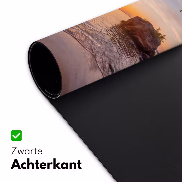 Zonsondergang - Kust - Water - Natuur - Oranje Muismat XXL klein -sfeer2