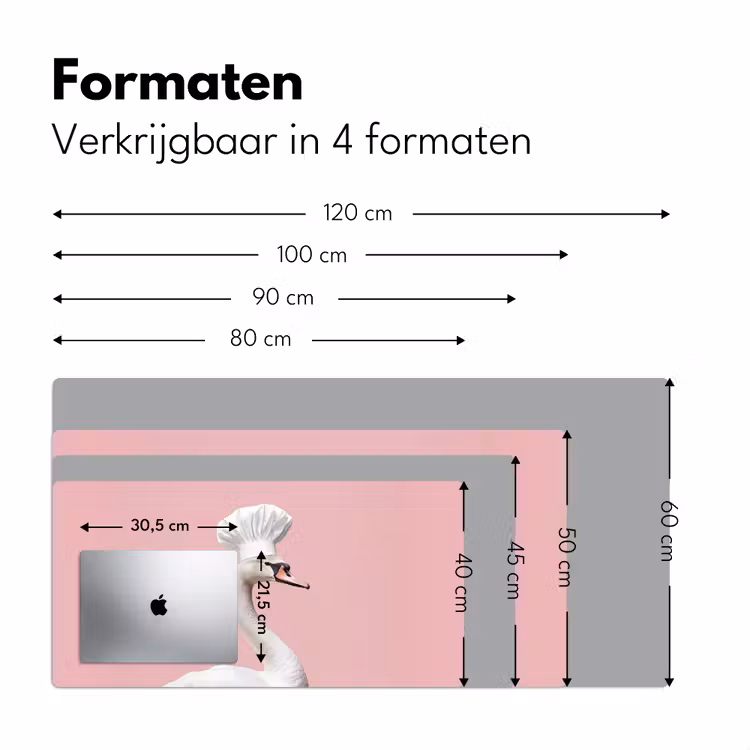 Zwaan - Koksmuts - Mooi - Klassiek Muismat XXL klein -sfeer5