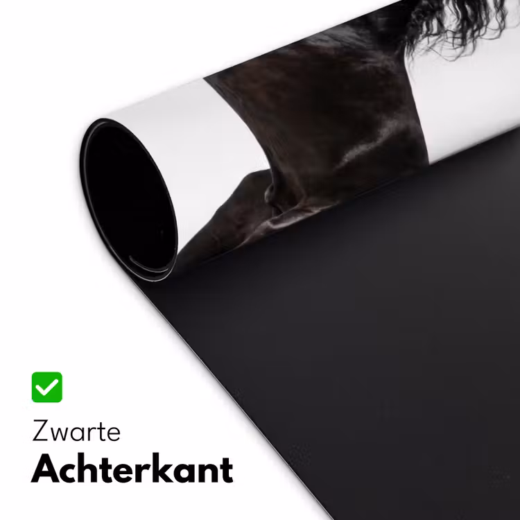 Zwart - Paard - Portret Muismat XXL klein -sfeer2