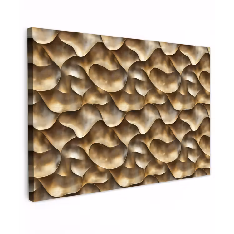 Abstract - Antiek - Goud canvas 2cm klein 34 -z3d