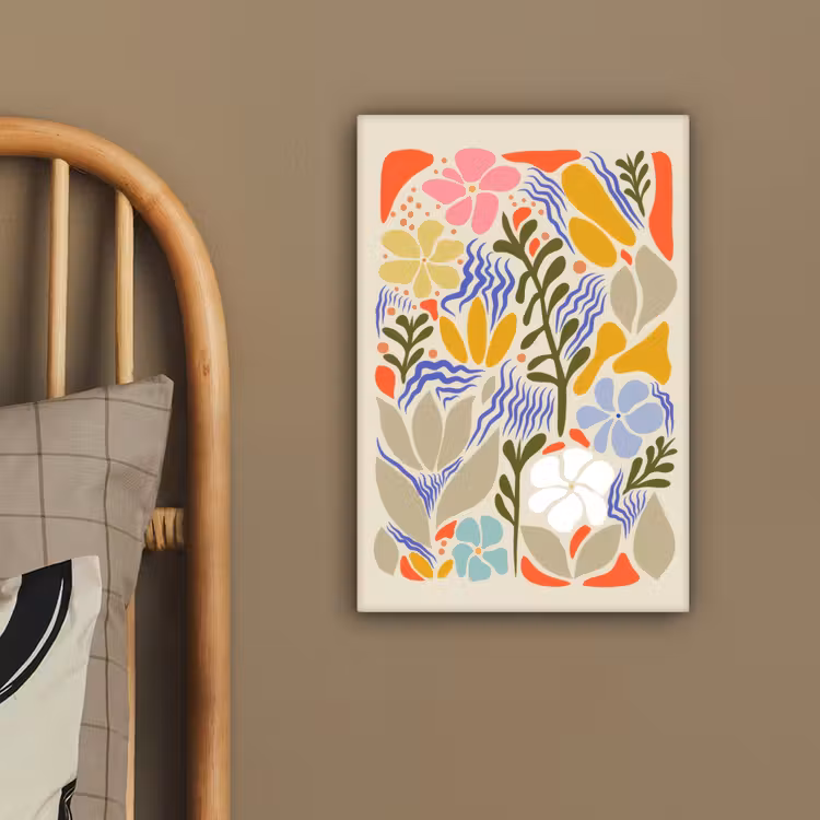 Abstract - Bloemen - Bladeren canvas 2cm klein -sfeer3