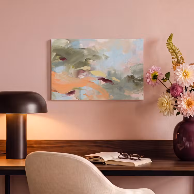 Abstract - Borstelstreken - Kunst - Modern - Pastel canvas 2cm klein -sfeer4