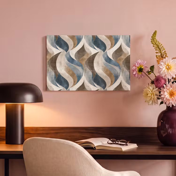 Abstract - Golven - Kleurrijk canvas 2cm klein 34 -sfeer4