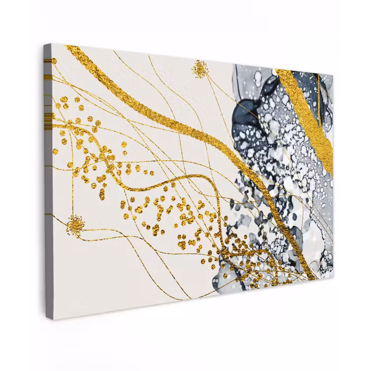 Abstract - Goud - Natuur - Kunst canvas 2cm klein -z3d