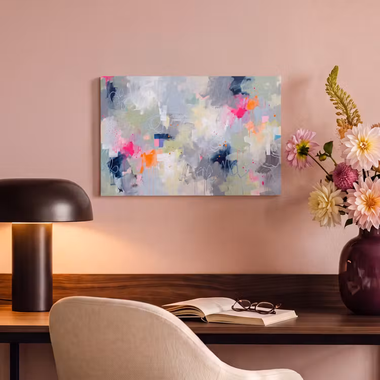 Abstract - Kleurrijk - Modern - Kunst canvas 2cm klein -sfeer4