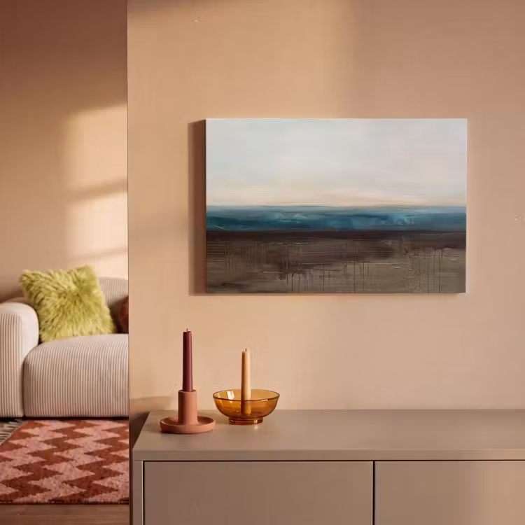 Abstract - Landschap - Horizon - Blauw - Modern canvas 2cm klein -sfeer1