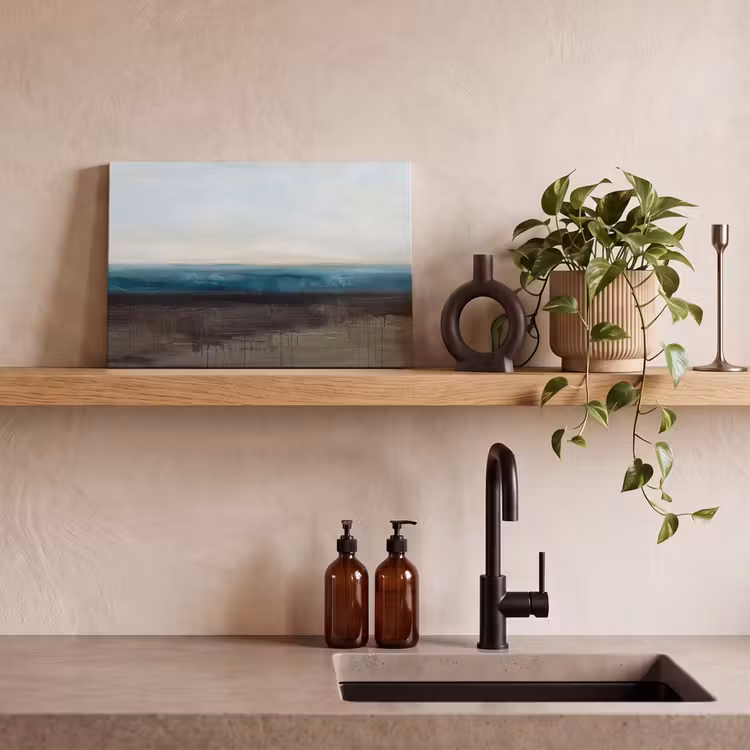 Abstract - Landschap - Horizon - Blauw - Modern canvas 2cm klein -sfeer3
