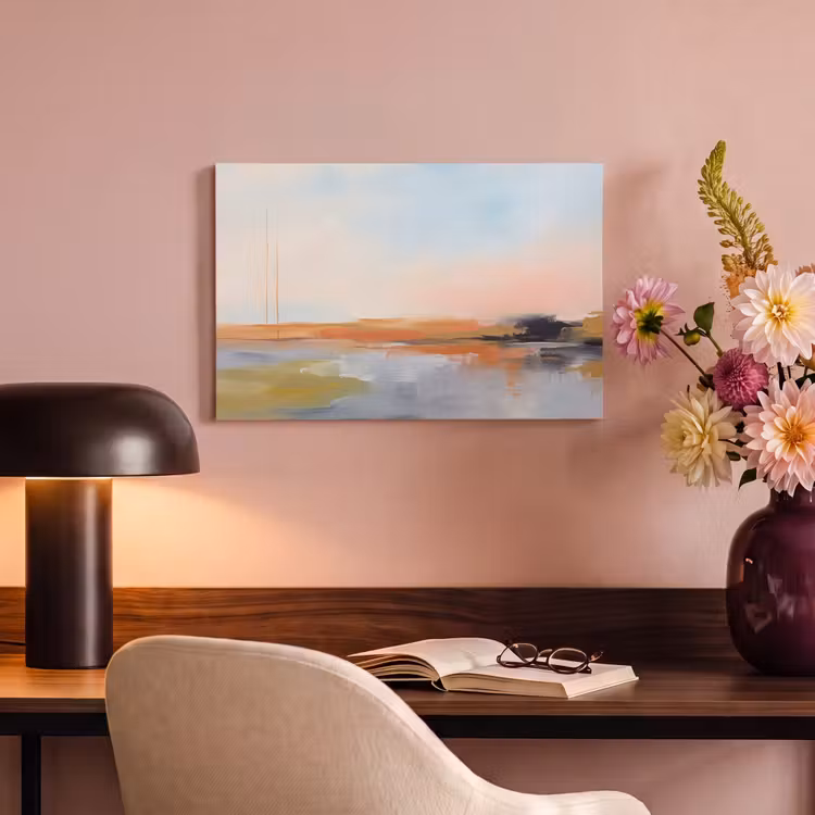 Abstract - Landschap - Horizon - Modern - Kleurrijk canvas 2cm klein -sfeer4