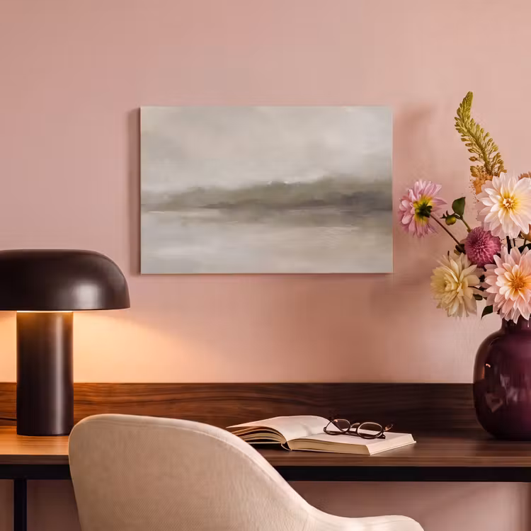 Abstract - Landschap - Nevel - Modern - Grijs canvas 2cm klein -sfeer4