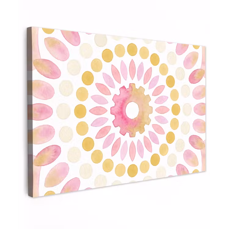 Abstract - Mandala - Kunst - Modern - Roze canvas 2cm klein -z3d