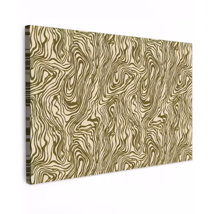 Abstract - Marmer - Groen canvas 2cm klein 34 -z3d