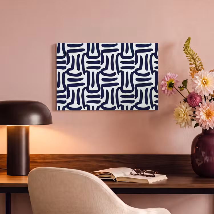 Abstract - Modern - Blauw canvas 2cm klein 34 -sfeer4