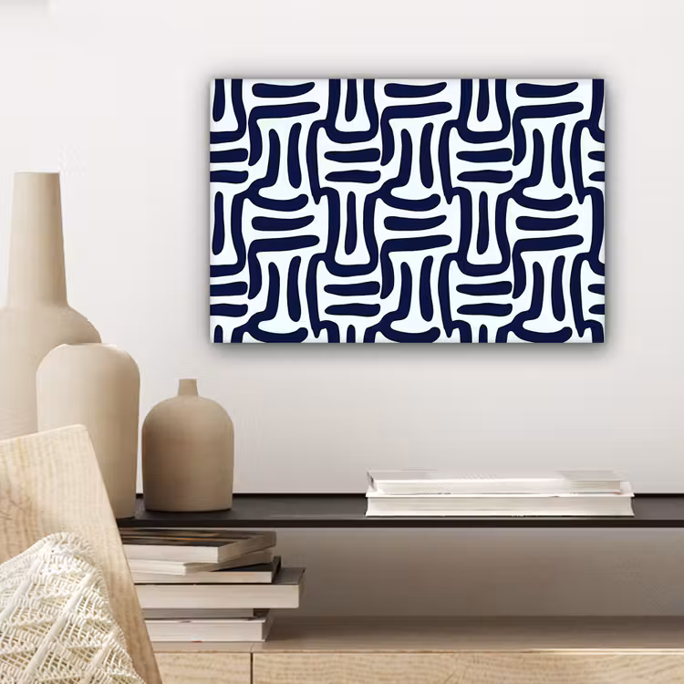 Abstract - Modern - Blauw canvas 2cm klein 34 -sfeer6