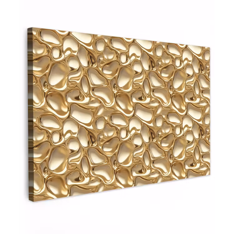 Abstract - Modern - Goud canvas 2cm klein 34 -z3d