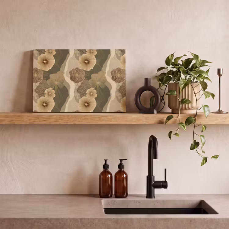 Abstract - Modern - Groen canvas 2cm klein 34 -sfeer3