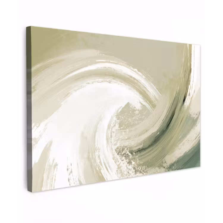 Abstract - Penseelstreken - Golven - Groen canvas 2cm klein -z3d