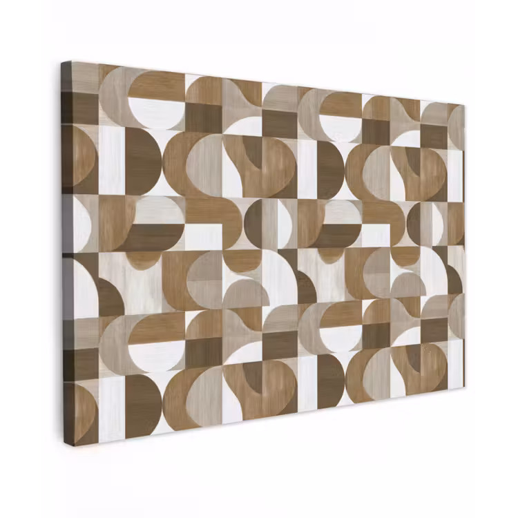 Abstract - Retro - Bruin canvas 2cm klein 34 -z3d