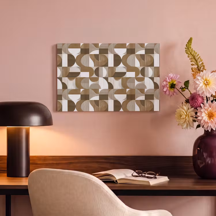 Abstract - Retro - Bruin canvas 2cm klein 34 -sfeer4