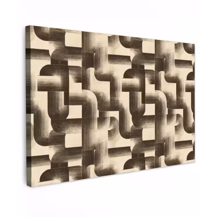 Abstract - Retro - Zwart canvas 2cm klein 34 -z3d