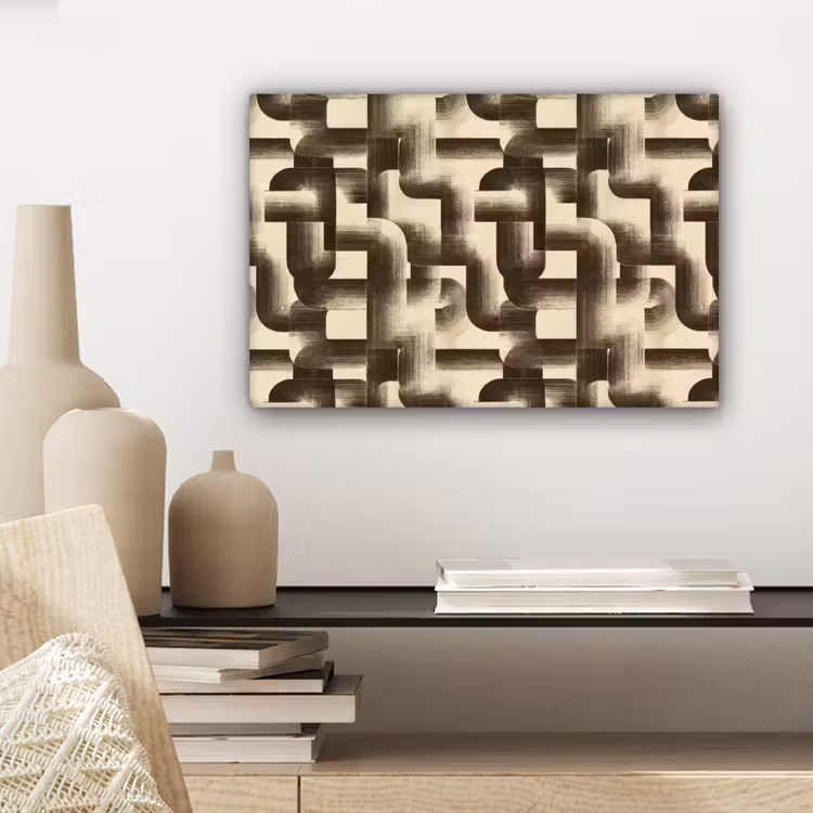 Abstract - Retro - Zwart canvas 2cm klein 34 -sfeer6