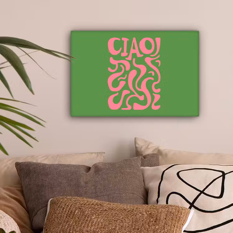 Abstract - Roze - Ciao - Vormen canvas 2cm klein -sfeer1