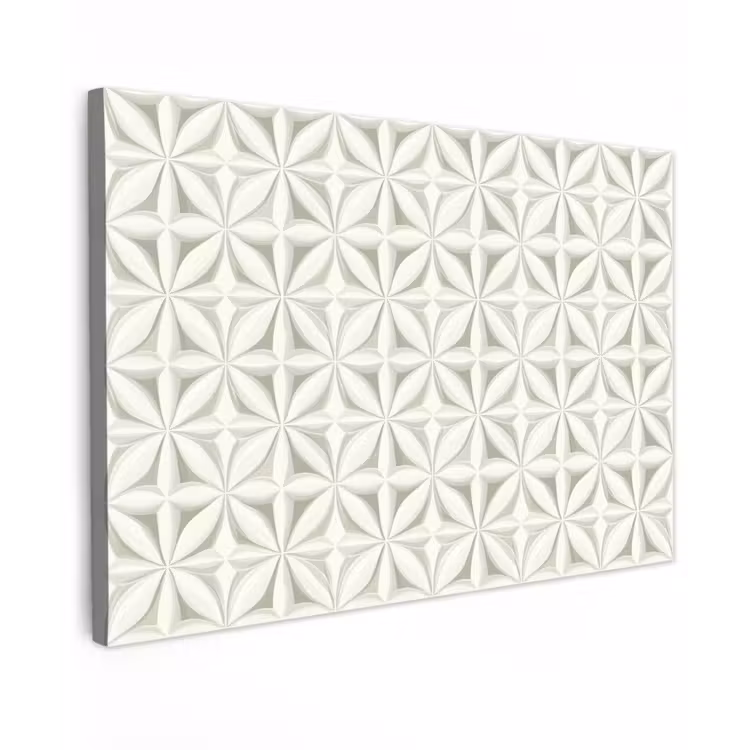 Abstract - Structuur - Grijs - Wit canvas 2cm klein 34 -z3d