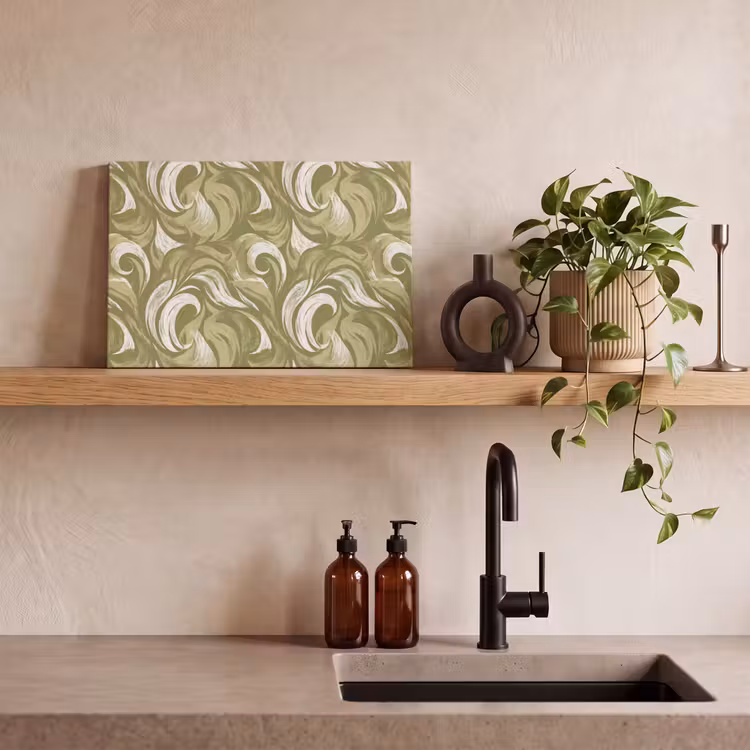 Abstract - Textuur - Groen canvas 2cm klein 34 -sfeer3