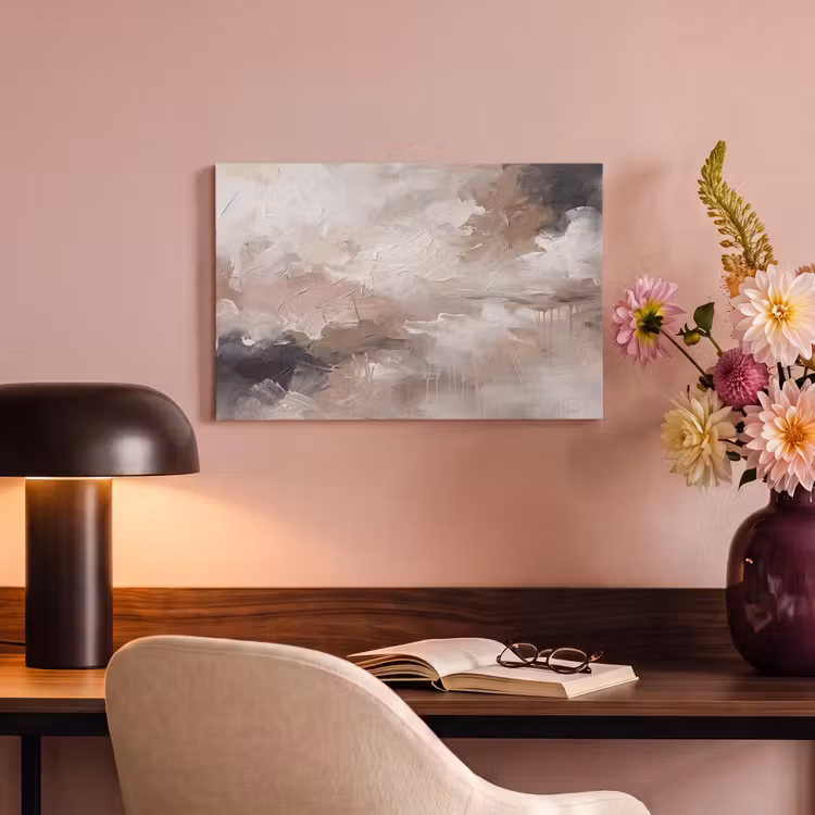 Abstract - Textuur - Kunst - Modern - Beige canvas 2cm klein -sfeer4
