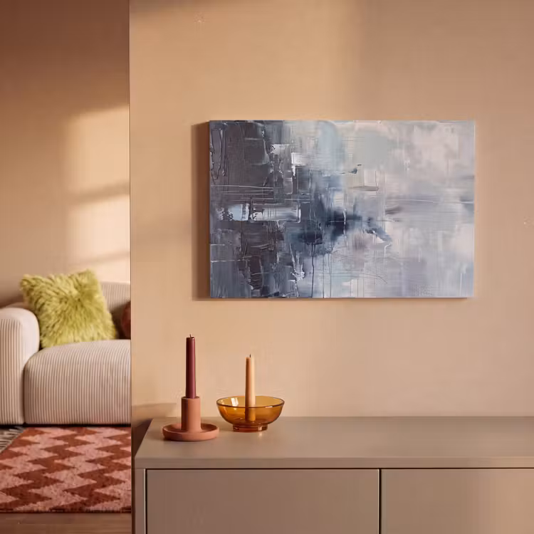 Abstract - Textuur - Kunst - Modern - Blauw canvas 2cm klein -sfeer1