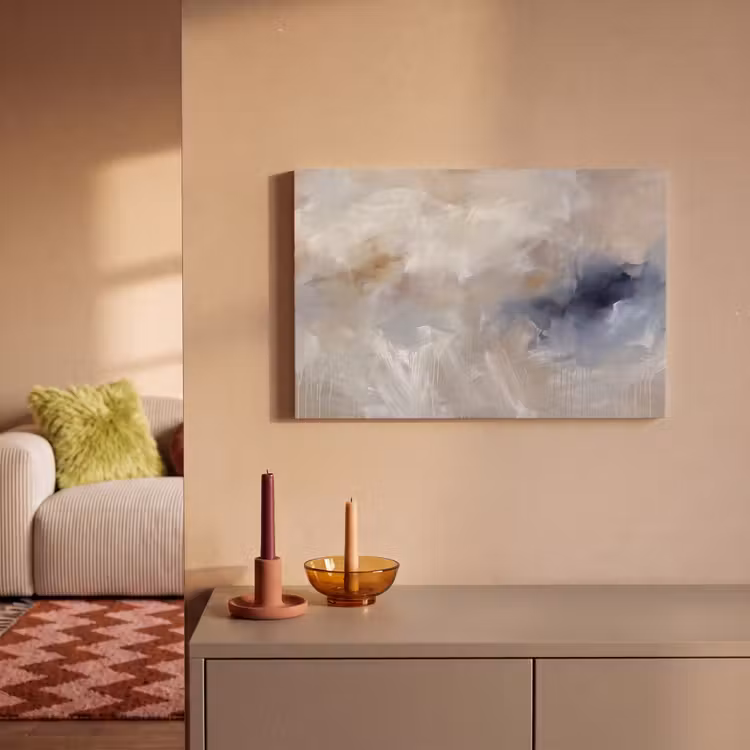 Abstract - Wolken - Sfeer - Modern - Beige canvas 2cm klein -sfeer1