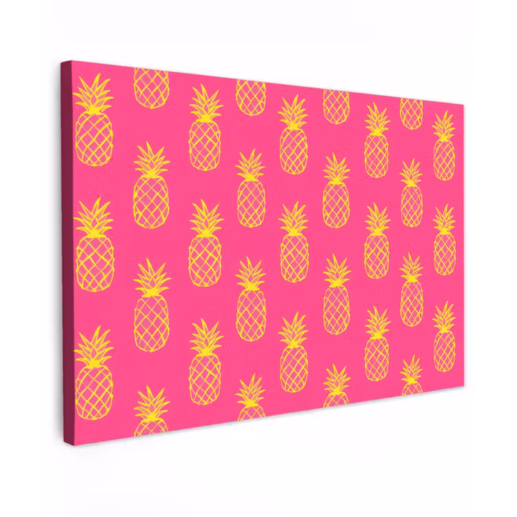 Ananas - Trendy - Roze canvas 2cm klein 34 -z3d